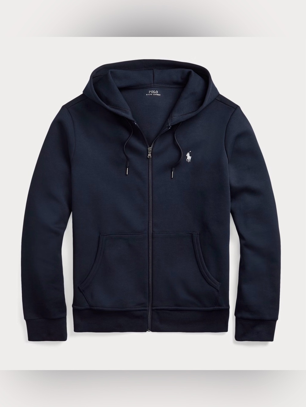 NWT Polo Ralph Lauren AVIATOR NAVY BLUE Double Knit Full Zip Hoodie Sweatshirt